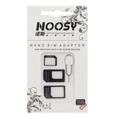 ZESTAW ADAPTERY KART NANO SIM/MICRO SIM NANO/SIM + kluczyk