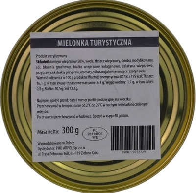 Wojskowa mielonka turystyczna 300 g Arpol puszka