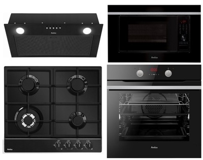 Set Amica Oven + Hob + Microwave + Hood