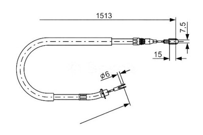 CABLE FRENOS DE MANO MERCEDES SPRINTER 2-T (901  