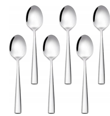 KOMPLET ŁYŻECZEK 6SZT POLEROWANE