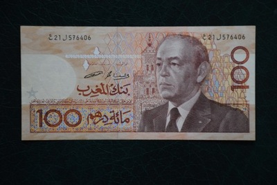 Banknot Maroko 100 Dirhams 1987 rok !!!