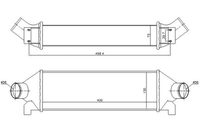 Nissens інтеркулер ford transit 2.4 di [rwd] f_b фото №1