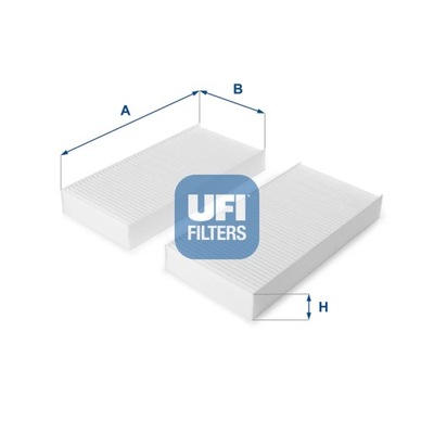 ФИЛЬТР, ВЕНТИЛЯЦИЯ СТОРОНЫ ПАССАЖИРА UFI 53.108.00