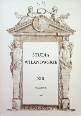 Studia wilanowskie tom XIII