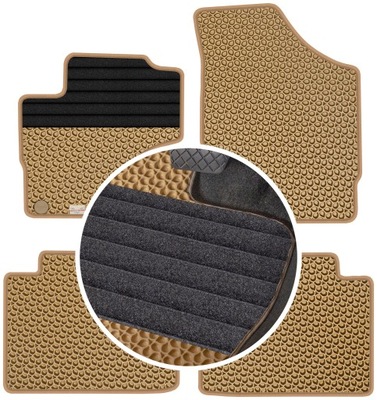 HYUNDAI IX55 2006-2012 MATS RUBBER FOR CAR EVA BEIGE COLOR  