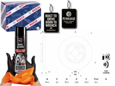 DISQUES FREIN 2PCS AVANT MINI R50 R53 R56 R57 R58 #PETROLHEAD PRO+ KIT2 
