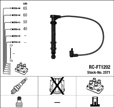 RC-FT1202 DRIVING GEAR HEATING NGK 2571 FIAT  