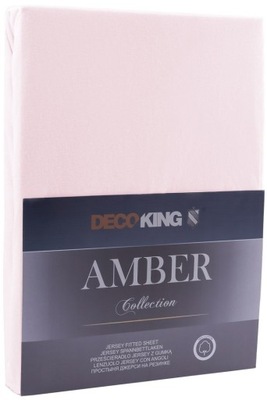 Prześcieradło AMBER kolor liliowy jersey 120-140x200 decoking - FITTED/AMBE