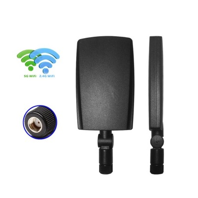 RP SMA WIFI Antenna 2.4GHz 5.8GHz 8DBi Dua Antenna