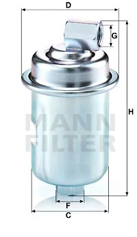 FILTRO COMBUSTIBLES MANN WK614/44  