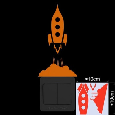 RAKIETA KOSMICZNA НАКЛЕЙКИ СВЕТЯЩИЕСЯ POKOJ DZIECIECY SYPIALNIA ПЕРЕКЛЮЧАТЕЛЬ фото