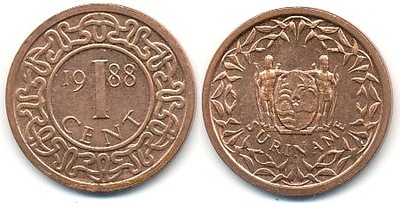 Surinam 1 Cent - 1988r ... Monety