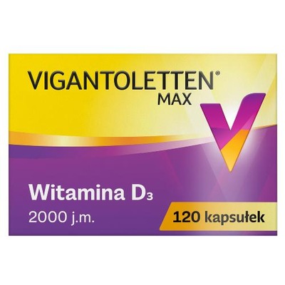 Vigantoletten Max 2000j.m. - 120 kapsułek