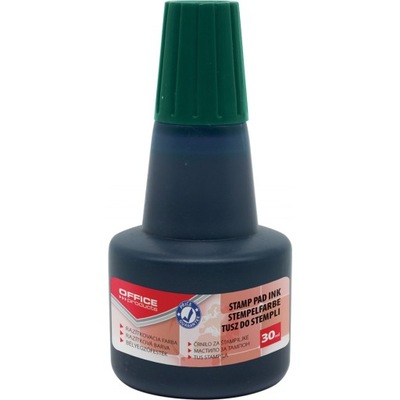 Tusz do pieczątek Office Products 30 ml zielony