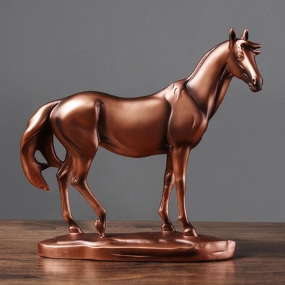 Konie Figurka Ozdoby Posąg Stojący Koń