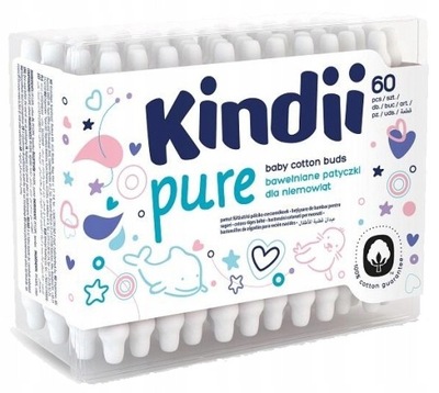 Kindii, Cleanic patyczki higieniczne Pure 60szt