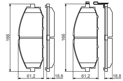 BOSCH 0 986 494 560 SET PADS HAMULCOWYCH, BRAKES TARCZOWE - milautoparts-fr.ukrlive.com