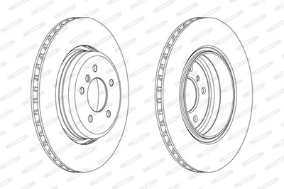 FERODO DISCO DE FRENADO PARTE TRASERA IZQUIERDA/DERECHA (BEZ SRUB) BMW 5 (E60), 5 (E61), 6 (E63),  