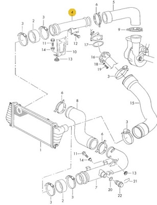 Vw lt 28 35 труба шланг інтеркулер оригінальний номер 2d0145958 фото №1
