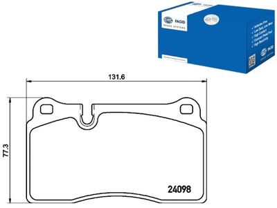 PAGID КОЛОДКИ ТОРМОЗНЫЕ HELLA PAGID 7L6698151G 7L66