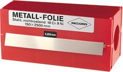 Folia metalowa 0,050mm RECORD stal niestopowa