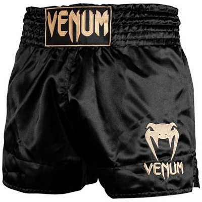 SPODENKI MUAY THAI SHORTS - CLASSIC VENUM CZARNY/ZŁOTY XXL