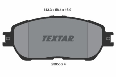 TEXTAR 2385501 КОЛОДКИ ТОРМОЗНЫЕ