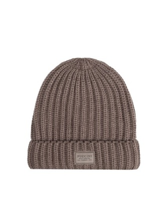 Czapka PUCCINI Brązowy Zimowa Beanie splot