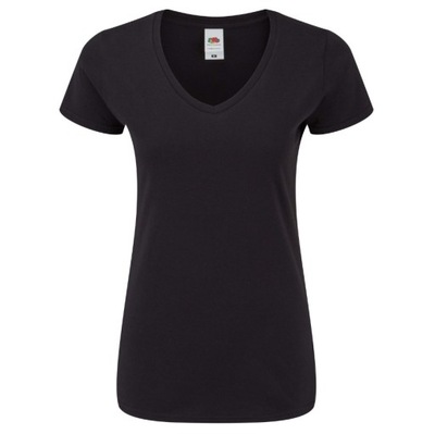 Koszulka damska V-Neck ICONIC FRUIT czarny XS