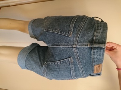 Spodenki jeans wysoki stan r.38