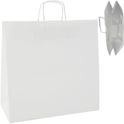 Torebki papierowe torba biała 400x180x390 100sztuk