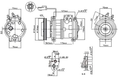 NISSENS COMPRESOR DE ACONDICIONADOR CHRYSLER NEON II PT CRUISER DODGE NEON  