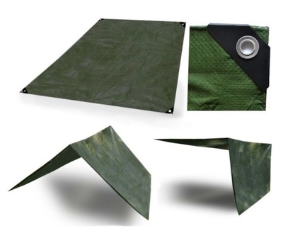 Tarp podłoga mocna płachta namiot 2x3 90 g .4