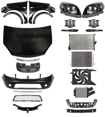 Dacia sandero stepway 08-12 бампер pas решітка радіатора фото №1