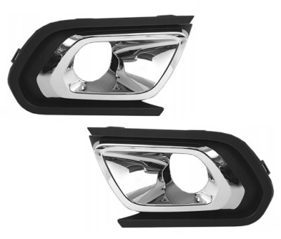 Dacia sandero 17- решітка радіатора бампера решітка + рамка хром p+l комплект фото №1