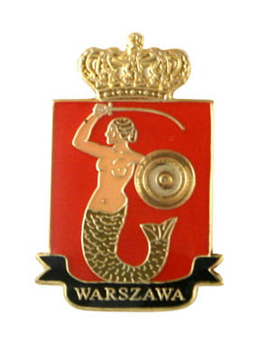 Herb Warszawa - przypinka