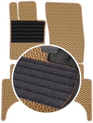 MITSUBISHI L200 V 2016-2019 ALFOMBRILLAS GOMA PARA COCHE EVA COLOR BEIGE  