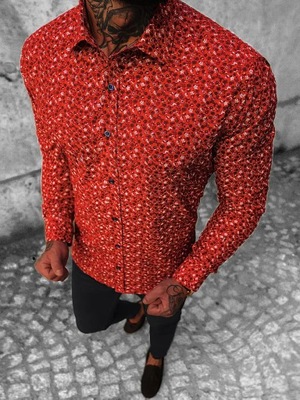 Czerwona koszula męska Padol - M
