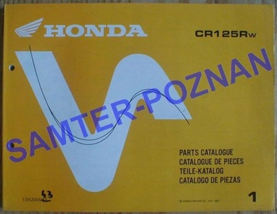 HONDA CR 125 R - KATALOG PIEZAS DE REPUESTO 1997  