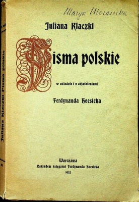 Pisma Polskie 1902 r.