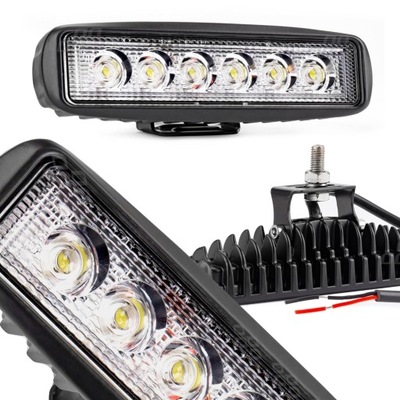 ŽIBINTAS DARBINĖ LED WORKING LEMPŲ 18W FLAT 12/24V 6000K - 16CM 