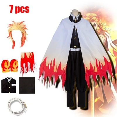 Cosplay Rengoku Kyoujurou Anime Demon Slayer przeb