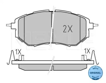 КОЛОДКИ ГАЛЬМІВНІ SUBARU MEYLE