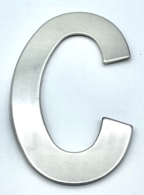 LITERA NA DRZWI 75 mm SAMOPRZYLEPNA C INOX