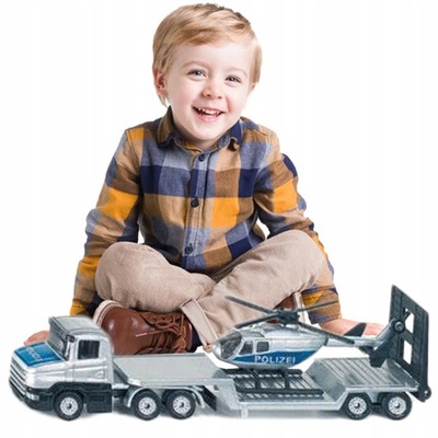 Zabawkowe Pojazdy dla Dzieci LAWETA Z HELIKOPTEREM