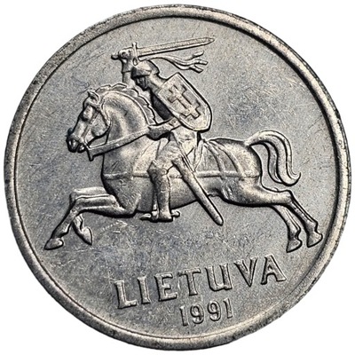 1 centas 1991 Litwa