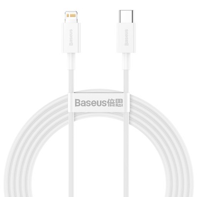 Baseus kabel Superior PD USB-C - Lightning 2,0 m biały 20W