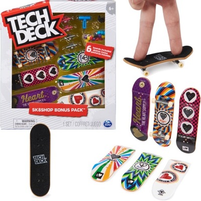 TECH DECK ZESTAW 6 DESKOROLEK FINGERBOARD SERCE