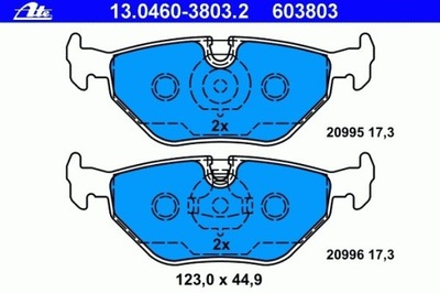 ZAPATAS HAM. PARTE TRASERA BMW SERIA-3 E36, SERIA-5 E34  